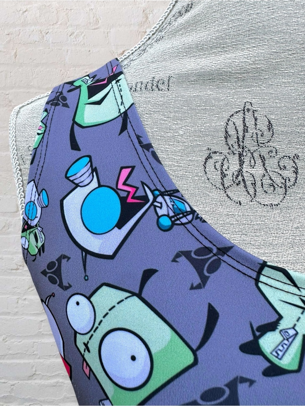 NWOT Oddity Apparel Invader Zim GIR Purple Skater Dress Angelyques Pixels Sz M - Picture 4 of 9